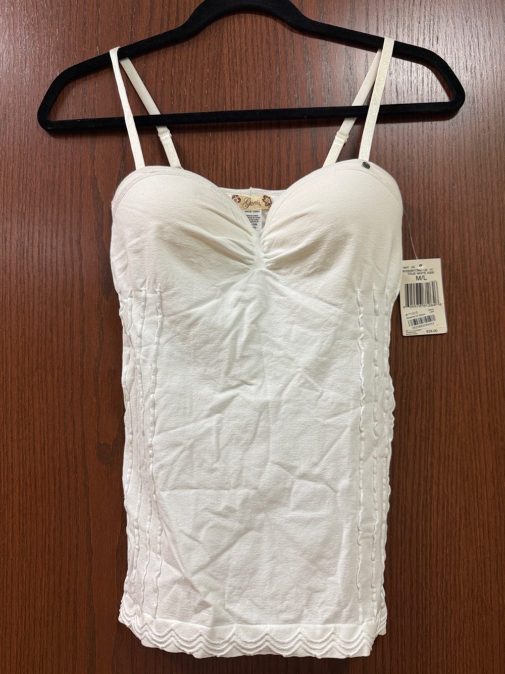 GUESS White Shaping Camisole with Built-In Support